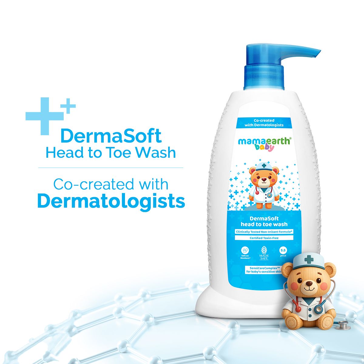 Baby DermaSoft Head to Toe Wash for Baby's Sensitive Skin - 250 ml