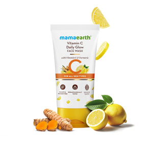 Mamaearth vitamin C face wash 150ml tube with lemon turmeric