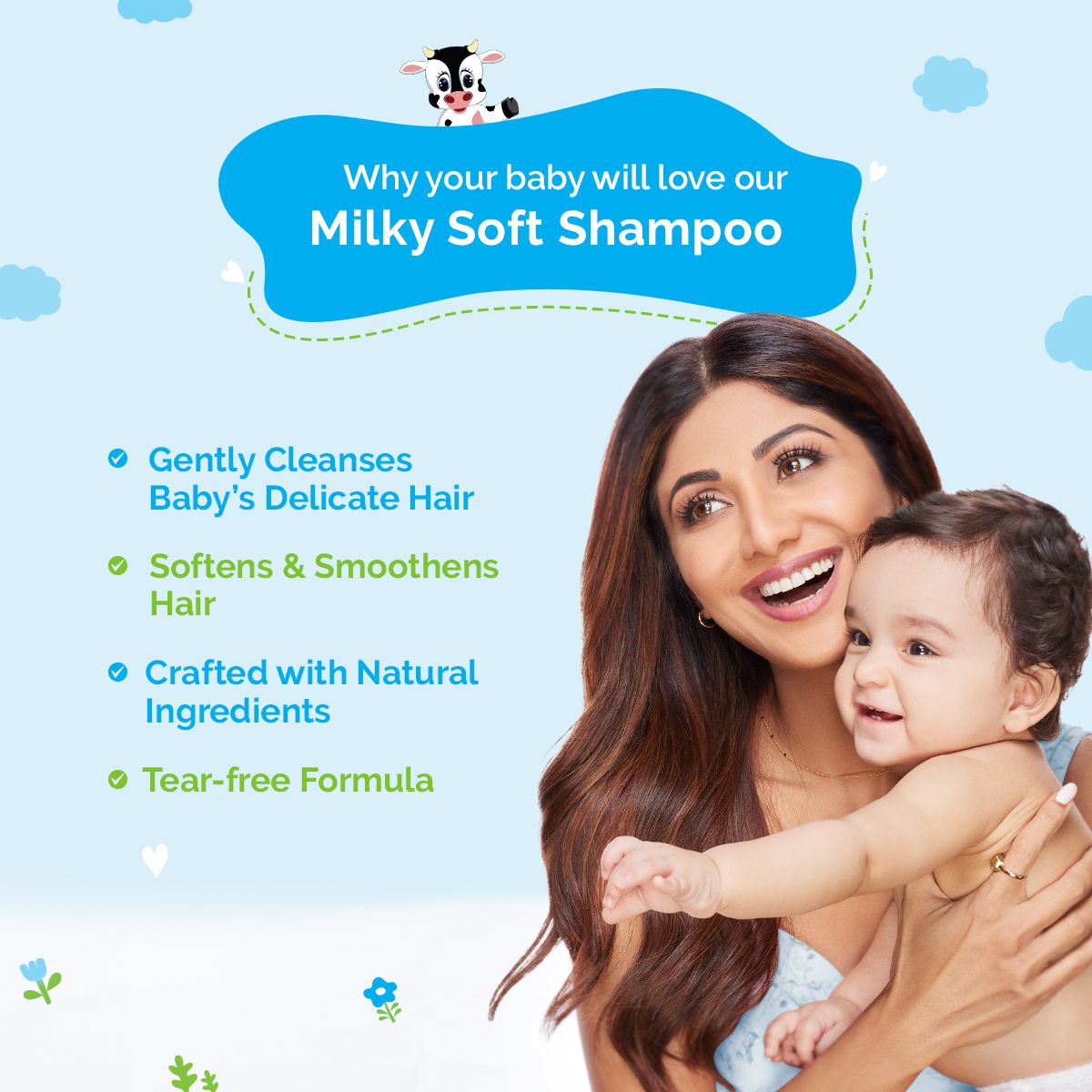 Milky Soft Shampoo with Oats, Milk and Calendula for Babies - 400 ml