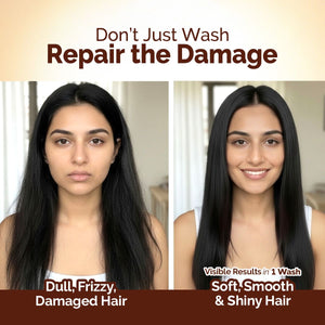 Mamaearth flaxseed shampoo before and after results