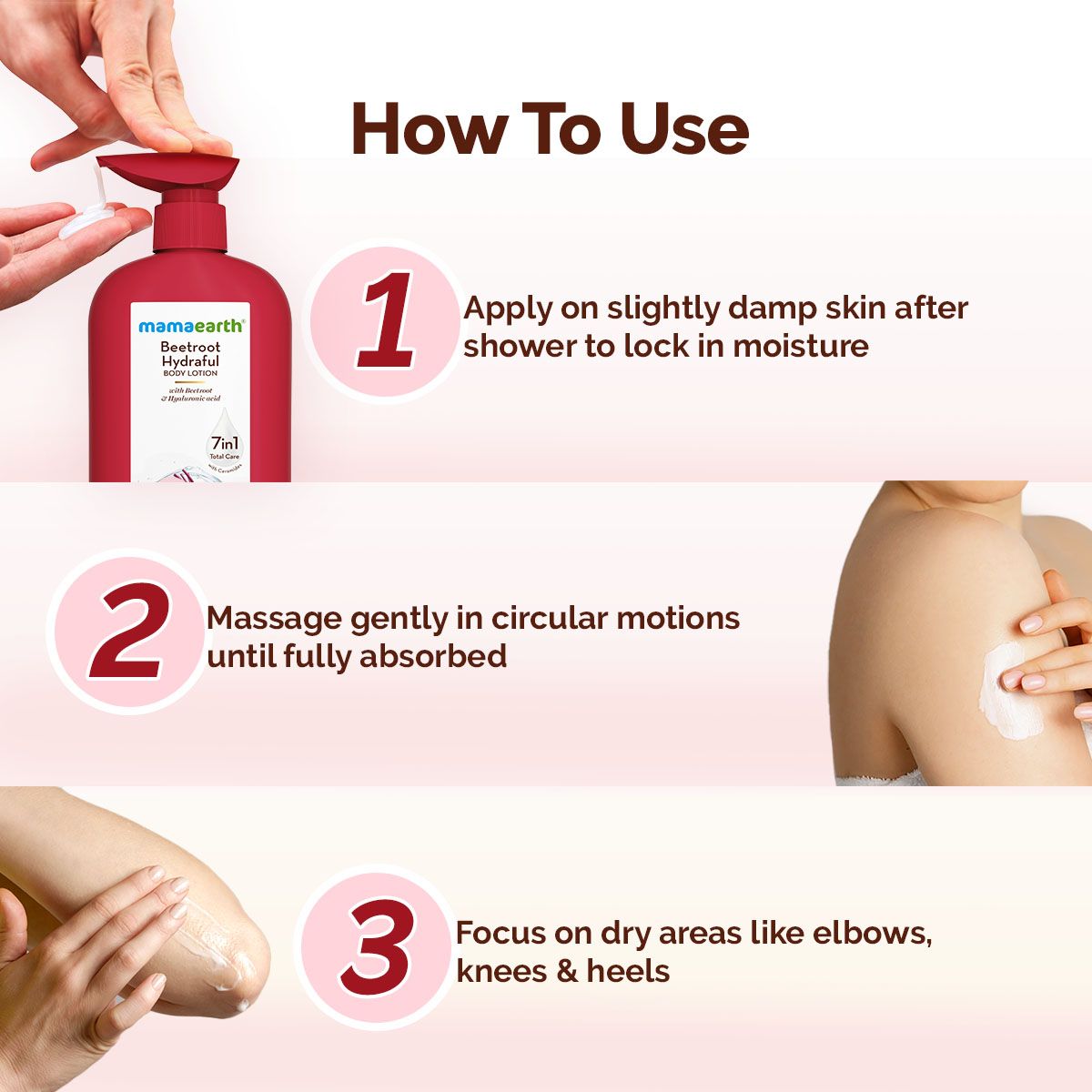 Beetroot Hydraful Body Lotion with Beetroot & Hyaluronic Acid & for Natural Pink Glow - 400 ml