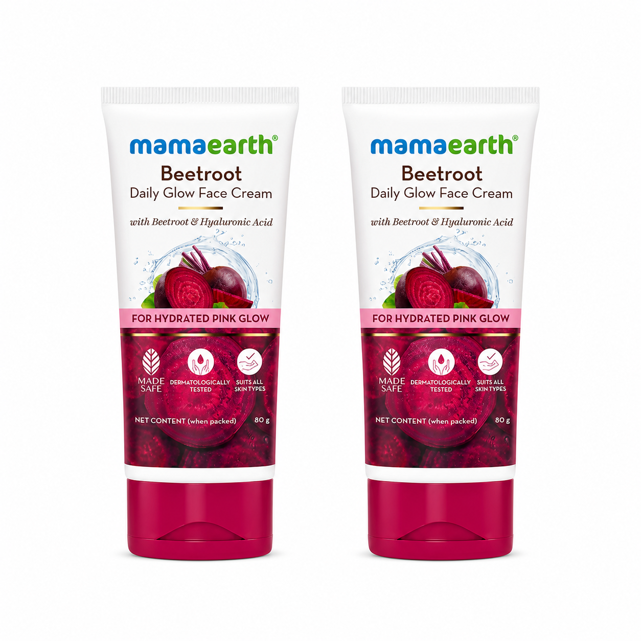 Beetroot Daily Glow Face Cream With Beetroot & Hyaluronic Acid - 80 g (Pack of 2)
