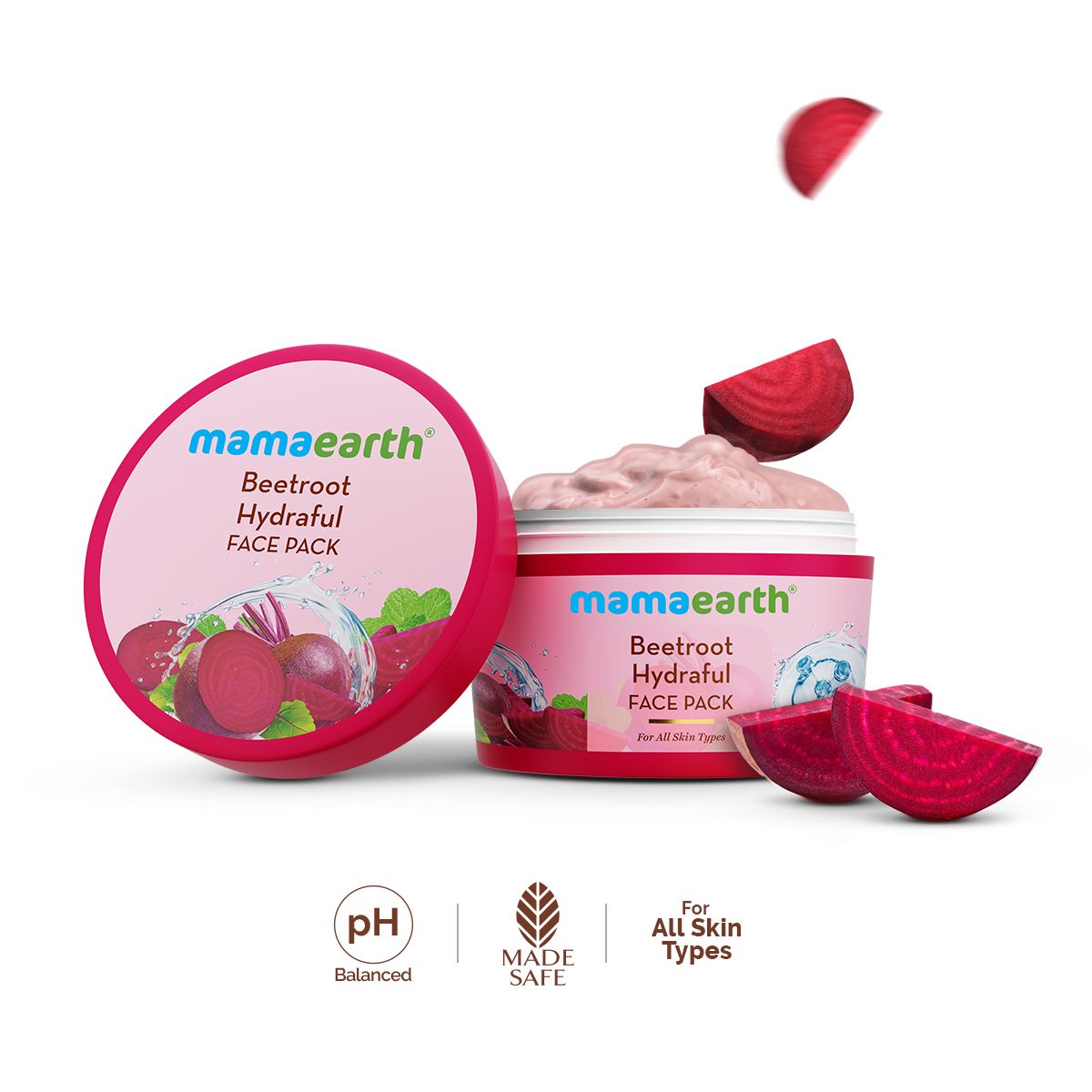 Beetroot Hydraful Face Pack with Beetroot & Hyaluronic Acid for All Skin Types - 200 g