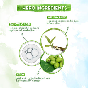 Acne Face Cream with Willow Bark Extract & Salicylic Acid