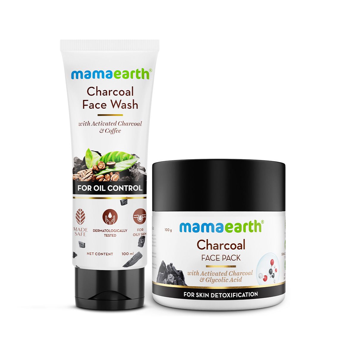 Charcoal Oil Control Combo - 100 ml + 100 g