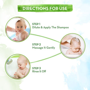 Coco Soft Shampoo babies how to use three steps directions