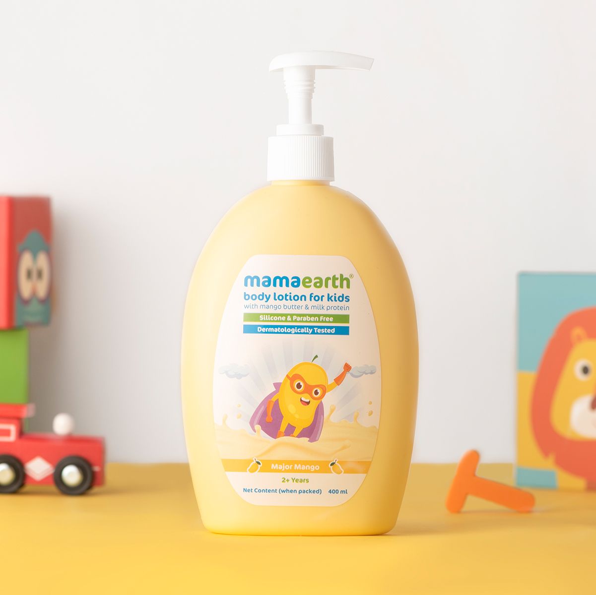 Major Mango Body Lotion for Kids pump bottle front view