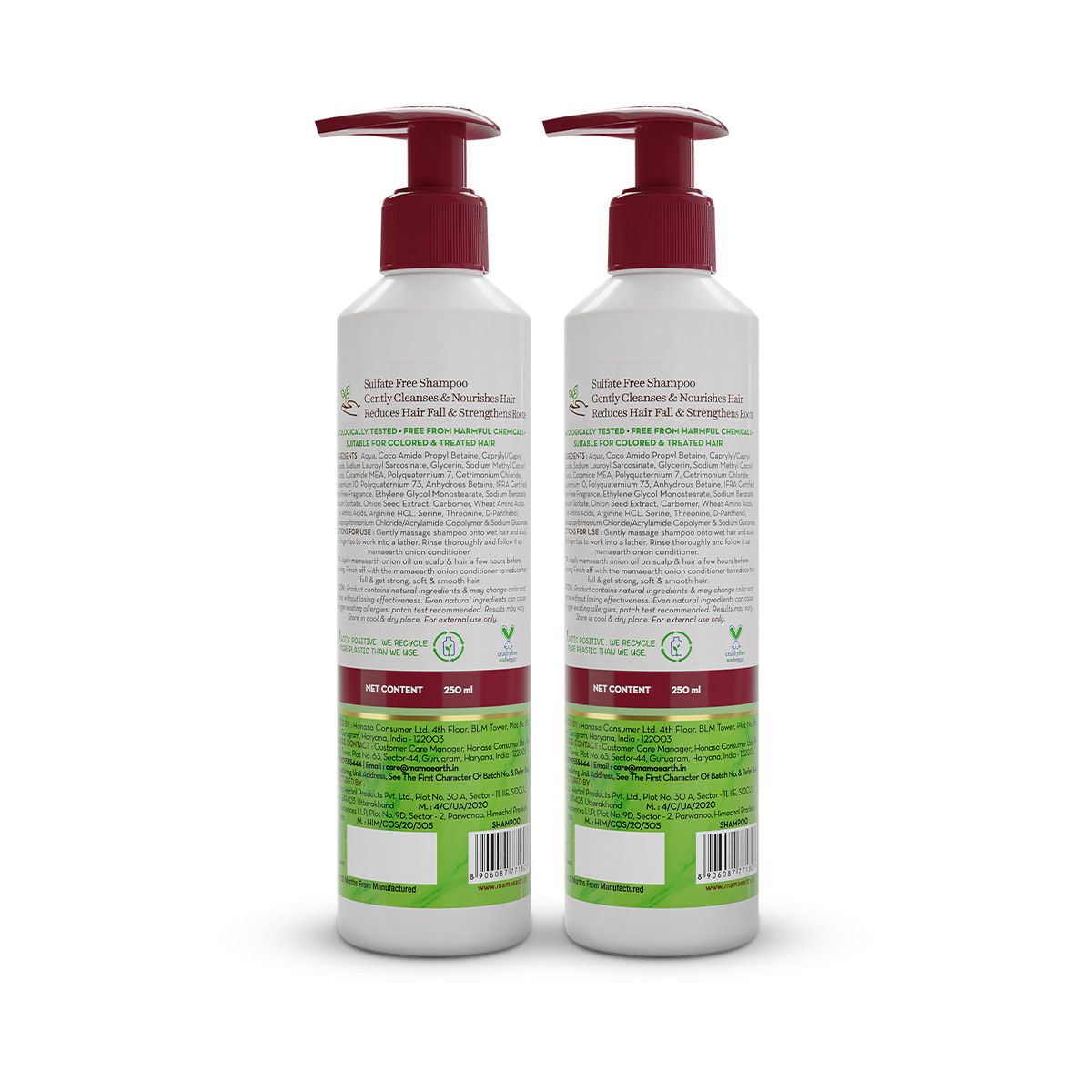 Mamaearth onion shampoo pack of 2 back