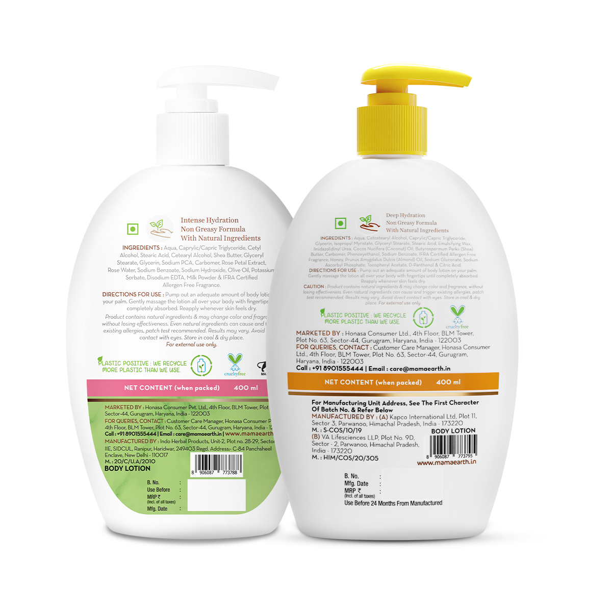 Skin Refreshing & Soothing Body Care Kit - Rose Body Lotion + Vitamin C Body Lotion - (400 ml)