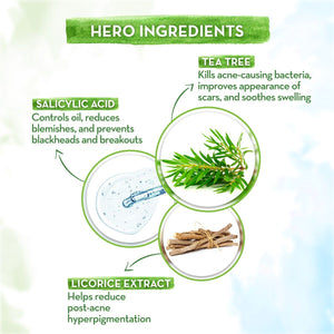 Tea Tree Spot Gel Face Cream with Tea Tree and Salicylic Acid ingredients