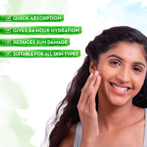 Ubtan Ultra Light Gel Oil-Free Moisturizer gives 24 hour hydration