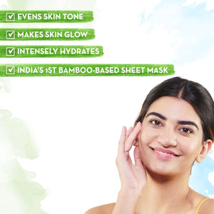 Ubtan Bamboo Sheet Mask with Turmeric and Saffron for Skin Brightening