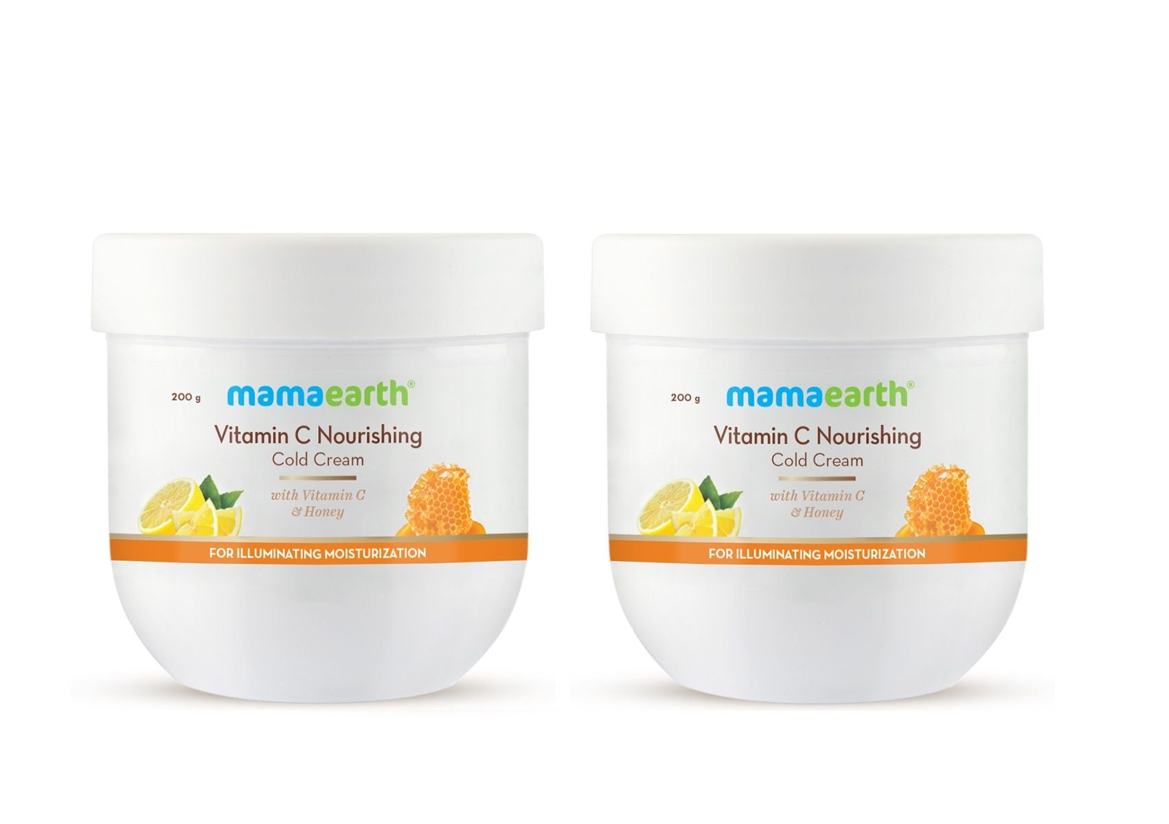 Vitamin C Nourishing Cold Cream with Vitamin C & Honey for Illuminating Moisturization - 200 g Pack of 2