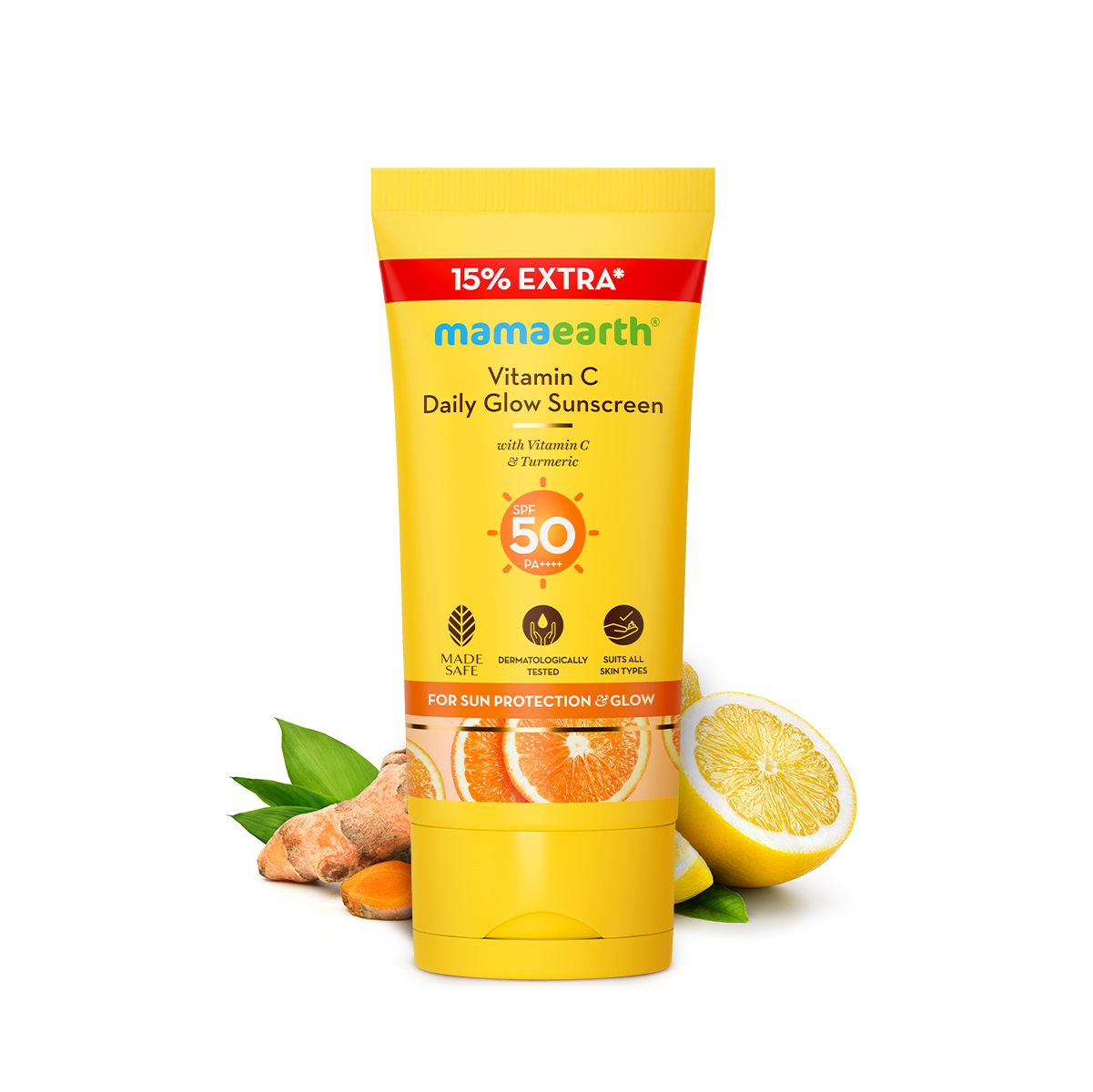 Vitamin C Daily Glow Sunscreen With Vitamin C & Turmeric for Sun Protection & Glow - 30 g + 15% Extra (34.5 g)