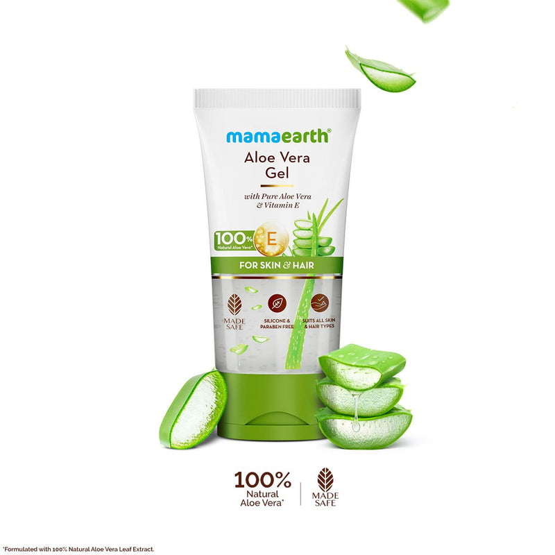 Aloe Vera Gel with 100% Natural Aloe Vera & Vitamin E for Skin & Hair - 150 ml