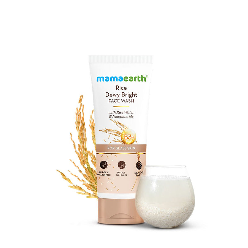 Rice Dewy Bright Face Wash With Rice Water & Niacinamide for Glass Skin - 200 ml