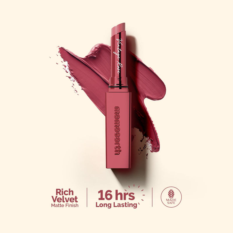 Luxe Matte Long Stay Lipstick with Passion Fruit Oil & Vitamin E   -2g | Vintage Rose