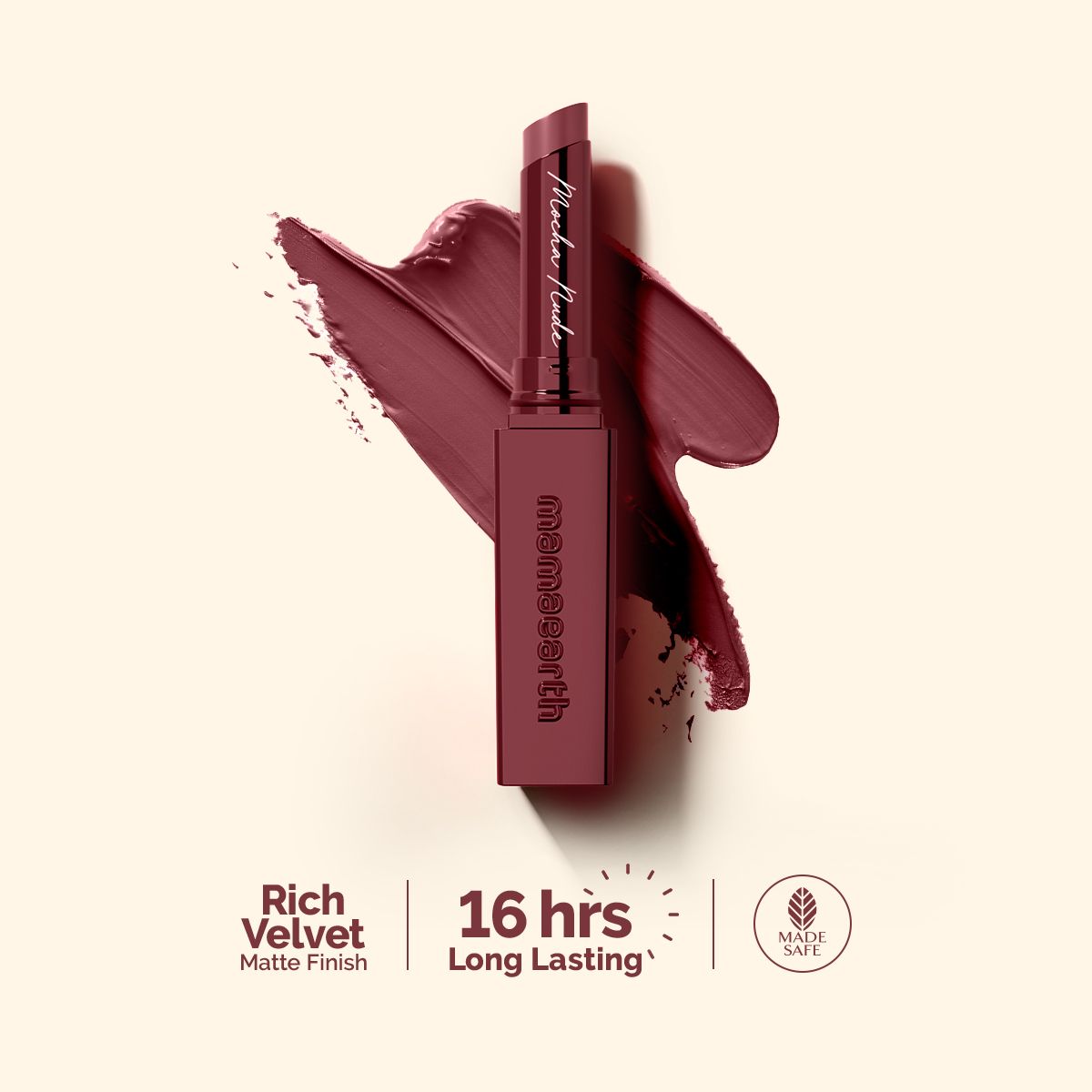 Luxe Matte Long Stay Lipstick with Passion Fruit Oil & Vitamin E   -2g | Mocha Nude