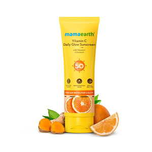 Vitamin C Daily Glow Sunscreen 125g tube with orange