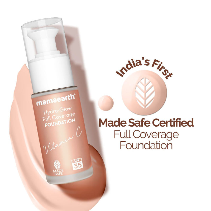 Hydra-Glow Full Coverage Foundation With Vitamin C & Turmeric - 30 ml | Ivory Glow