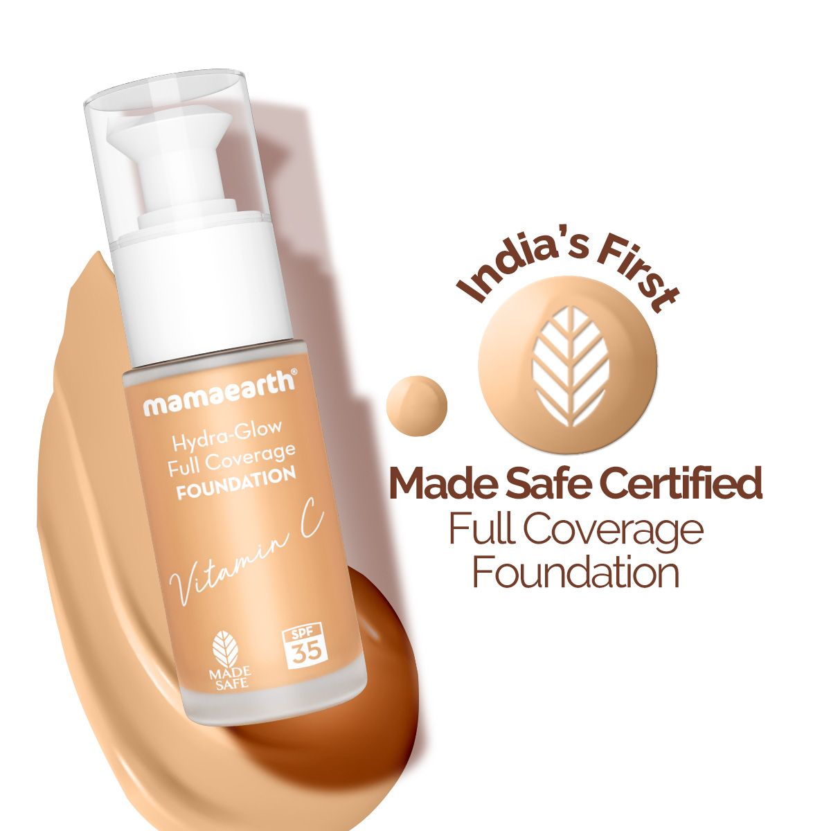 Hydra-Glow Full Coverage Foundation With Vitamin C & Turmeric - 30 ml | Crème Glow