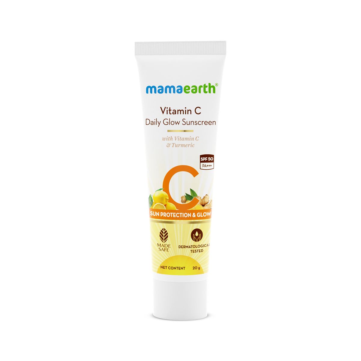 Vitamin C Daily Glow Sunscreen With Vitamin C & Turmeric for Sun Protection & Glow - 20 g