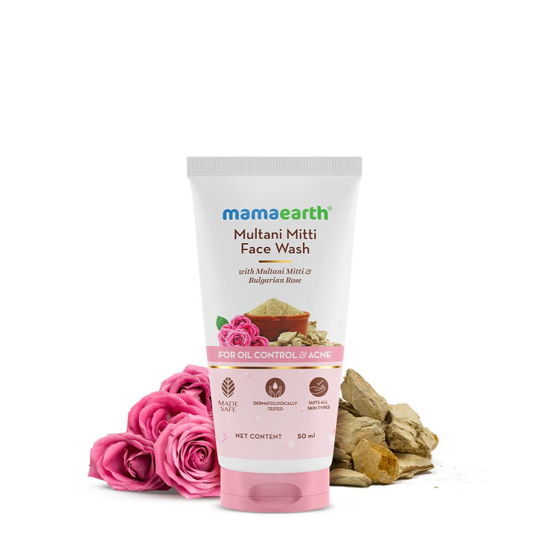 Multani Mitti Face Wash with Multani Mitti & Bulgarian Rose For Oil Control & Acne - 50ml