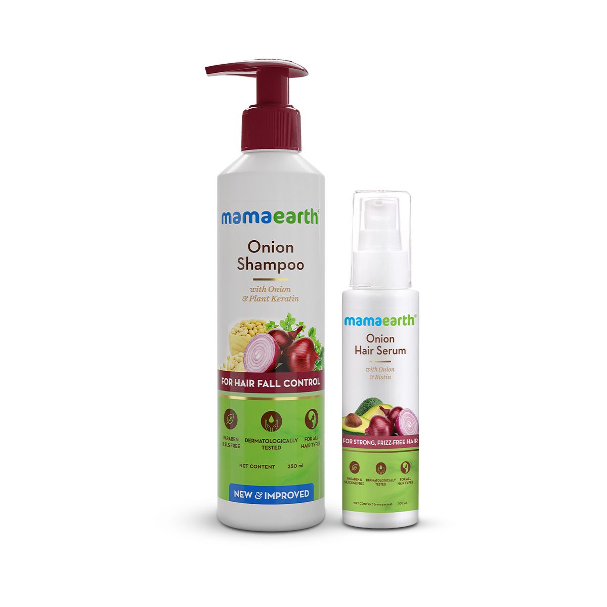 Onion Shampoo and Onion Hair Serum Combo - 250ml + 100ml