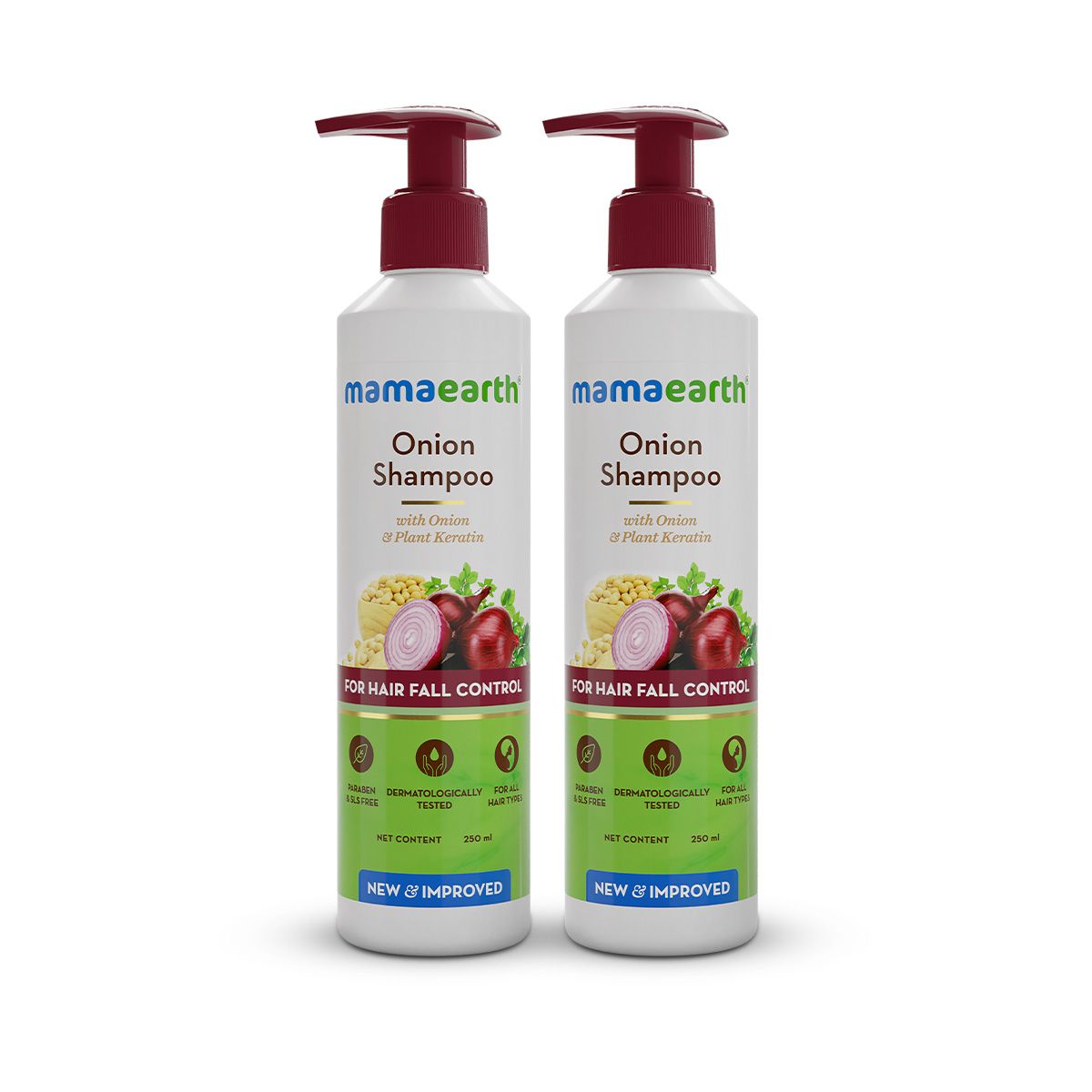 Onion Shampoo for Hair Growth and Hair Fall Control (250 ml) - Pack Of 2