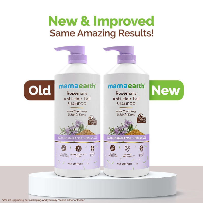 Rosemary Anti-Hair Fall Shampoo with Rosemary & Methi Dana for Reducing Hair Loss & Breakage - 1Litre