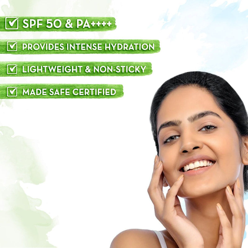 HydraGel Indian Sunscreen with Aloe Vera and Raspberry for Sun Protection - 50 g