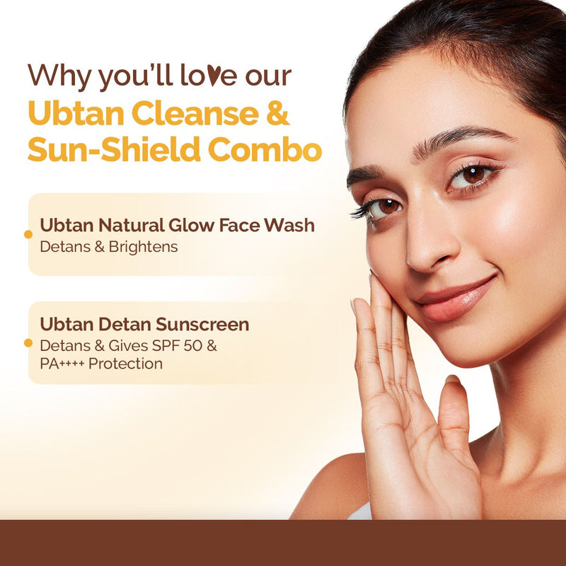 Ubtan Cleanse & Sun-Shield Combo - 100ml + 50g