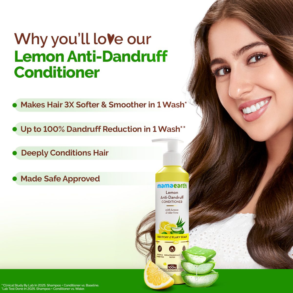 Lemon Anti-Dandruff Conditioner with Lemon & Aloe Vera for Itchy & Flaky Scalp - 250 ml