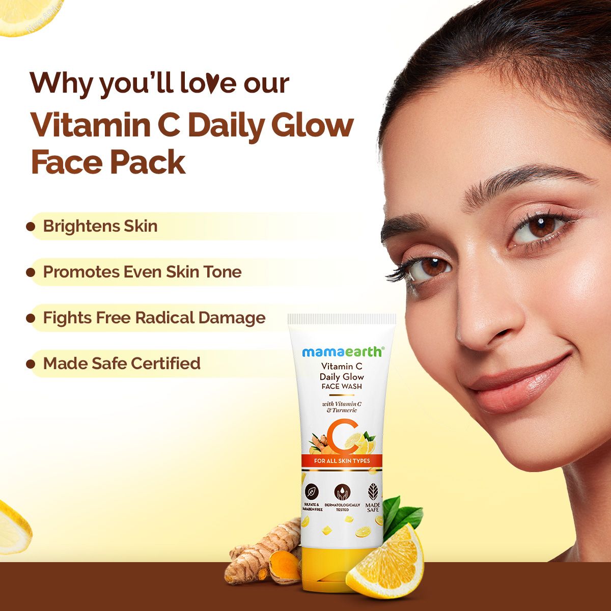 Vitamin C Face Wash with Vitamin C and Turmeric for Skin Illumination - 100ml