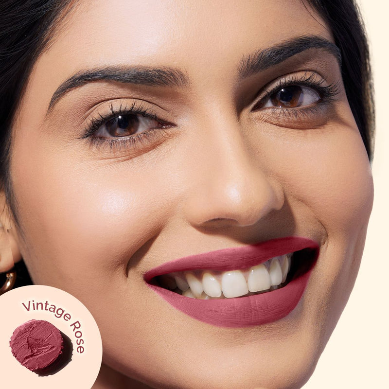 Luxe Matte Long Stay Lipstick with Passion Fruit Oil & Vitamin E   -2g | Vintage Rose