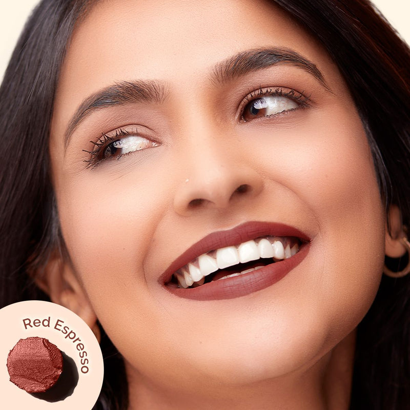 Luxe Matte Long Stay Lipstick with Passion Fruit Oil & Vitamin E   -2g | Red Espresso