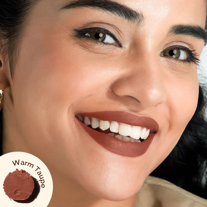 Luxe Matte Long Stay Lipstick with Passion Fruit Oil & Vitamin E   -2g | Warm Taupe