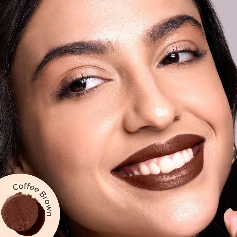 Luxe Matte Long Stay Lipstick with Passion Fruit Oil & Vitamin E   -2g | Coffee Brown