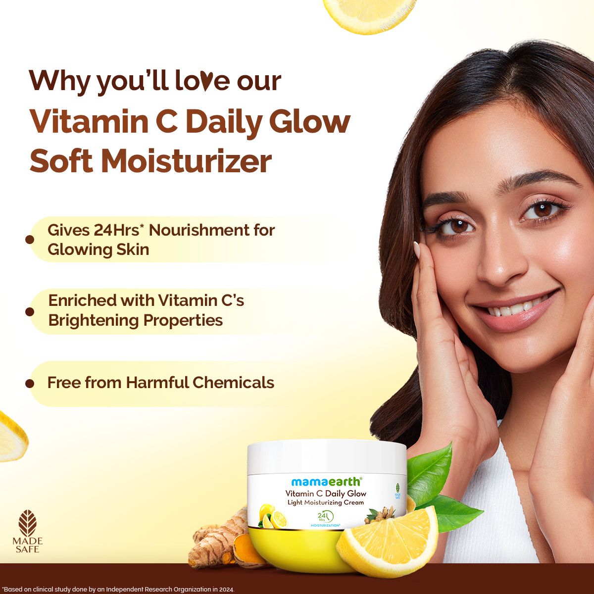 Vitamin C Daily Glow Light Moisturizer with Turmeric & Vitamin C for Skin Brightening - 200 g ( Pack of 2)