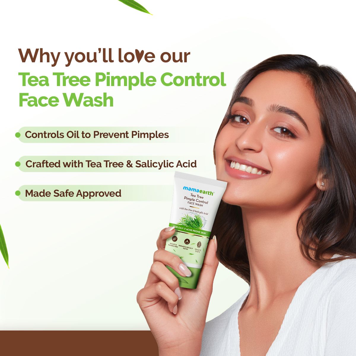Tea Tree Pimple Control Face Wash with Tea Tree & Salicylic for Oily & Acne-Prone Skin - 150ml