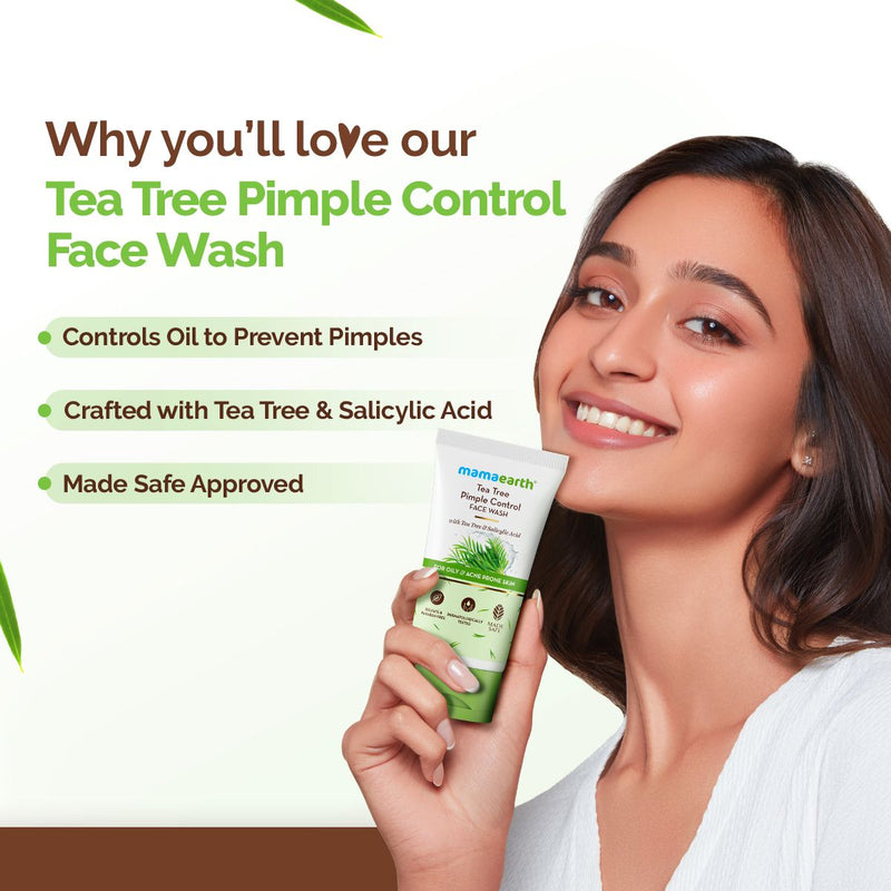 Tea Tree Pimple Control Face Wash with Tea Tree & Salicylic for Oily & Acne-Prone Skin - 150ml