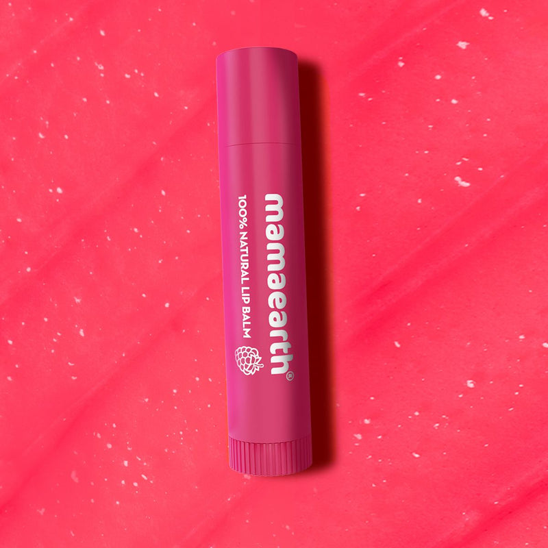 Nourishing Tinted 100% Natural Lip Balm with Vitamin E and Raspberry for Dry & Chapped Lips - 4 g