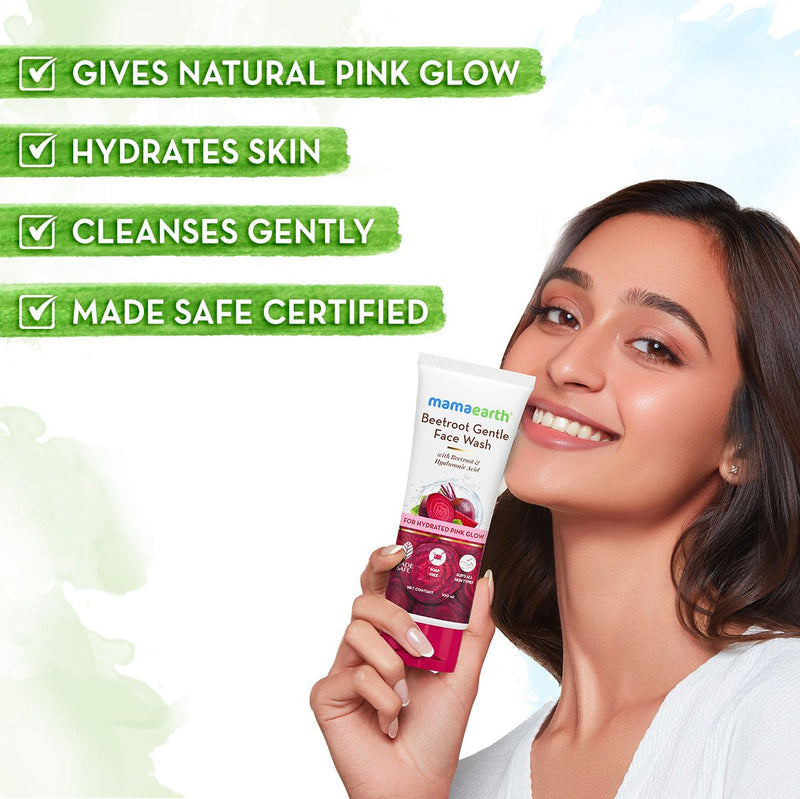 Beetroot Gentle Face Wash With Beetroot & Hyaluronic Acid - 100 ml (Pack of 2)