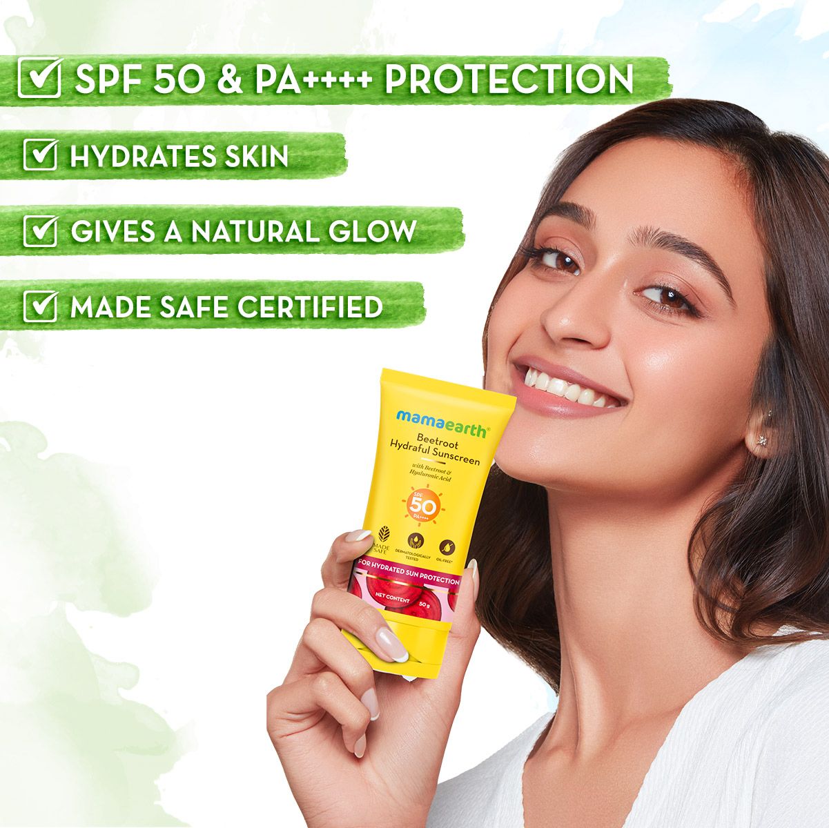 Beetroot Hydraful Sunscreen With Beetroot & Hyaluronic Acid - 50 g