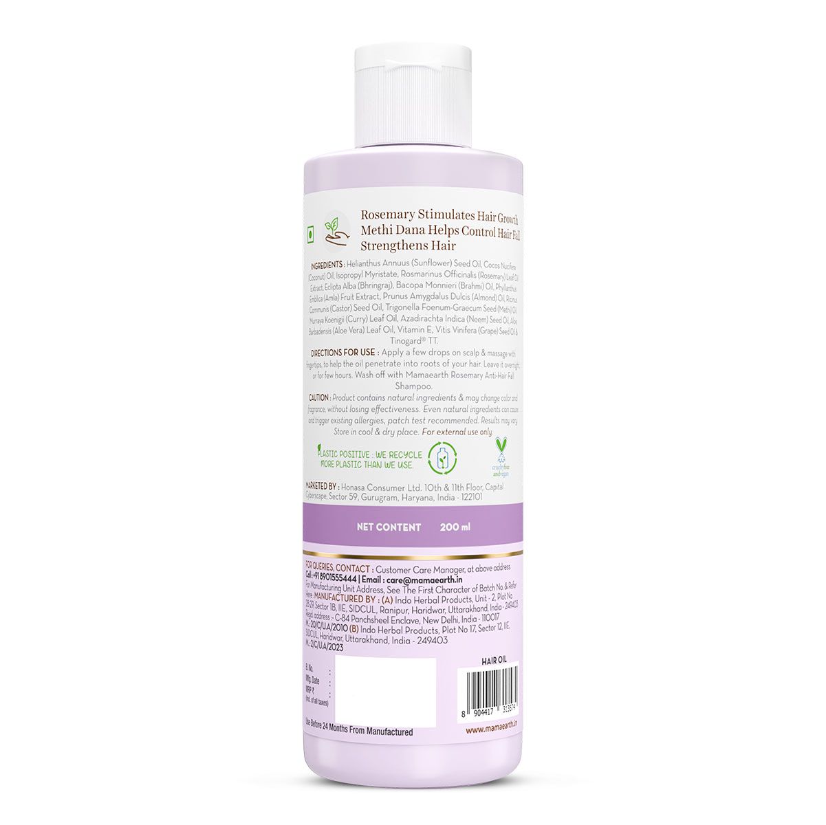 Rosemary Hair Growth Oil with Rosemary & Methi Dana for Promoting Hair Growth - 200 ml
