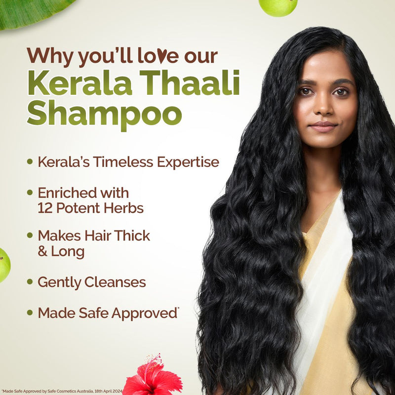 Mamaearth Kerala Thaali Shampoo with the Power of 12 Herbs for Thick & Long Hair - 250 ml