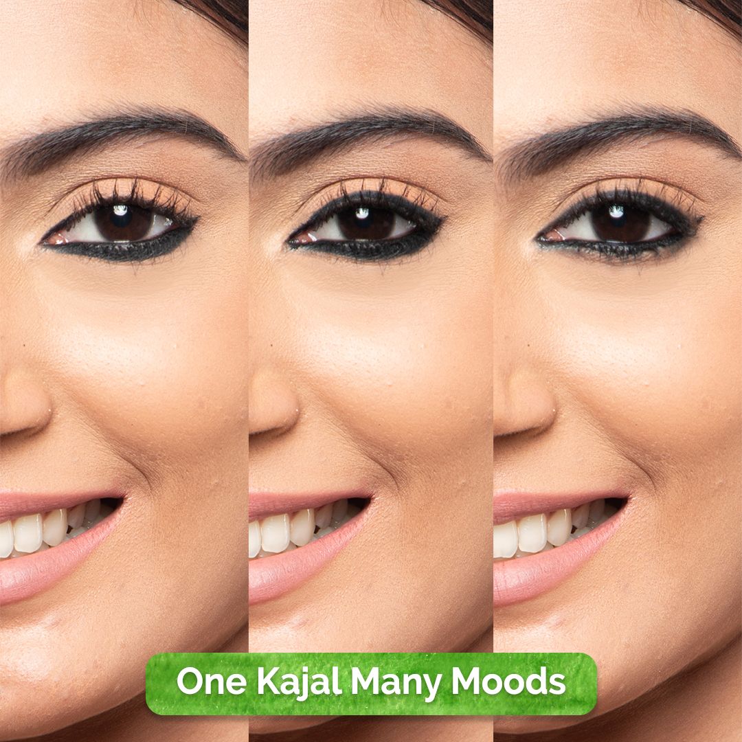 Pack of 2 Charcoal Black Long Stay Kajal with Vitamin C & Chamomile for 11-Hour Smudge-free Stay