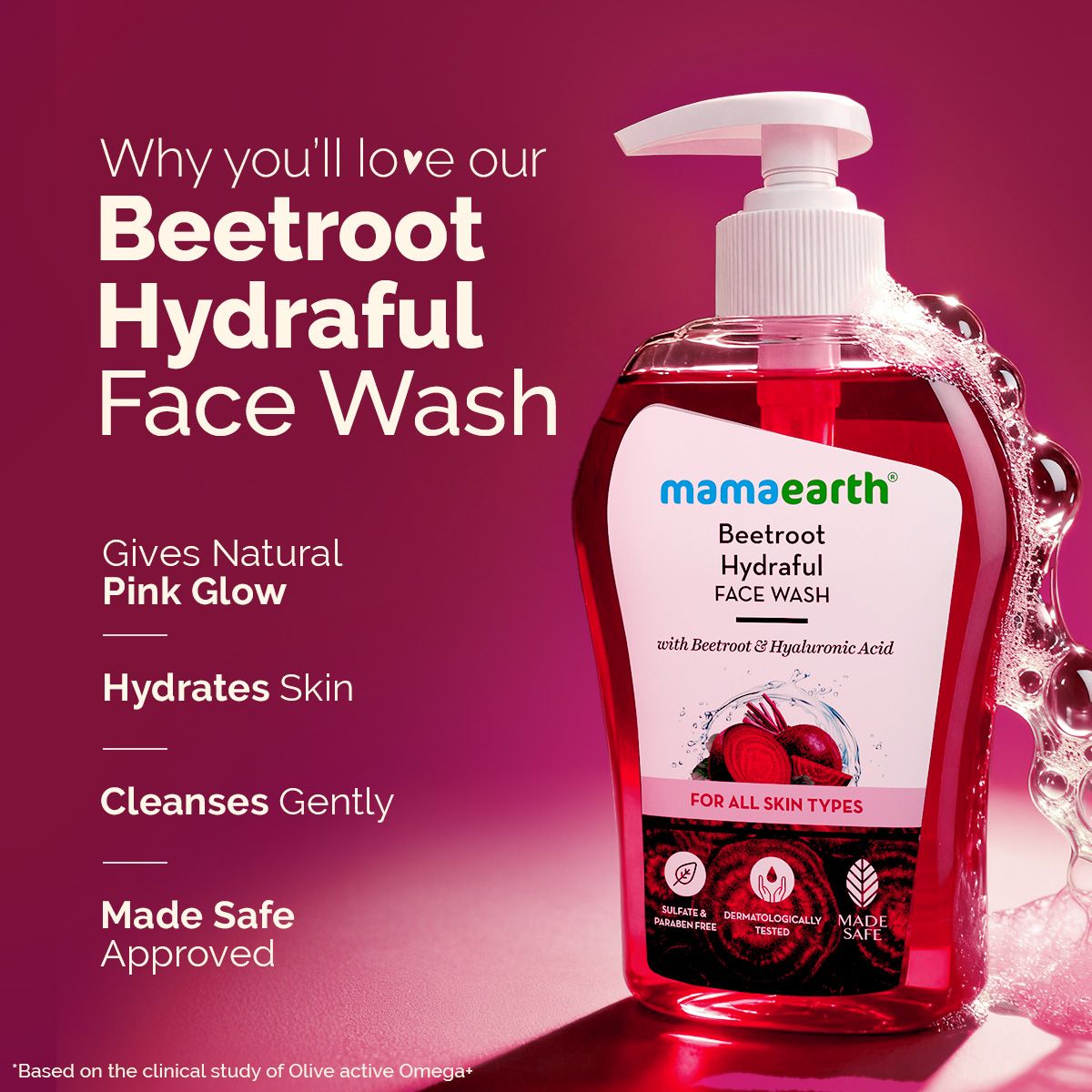 Beetroot Hydraful Face Wash With Beetroot & Hyaluronic Acid - 250 ml