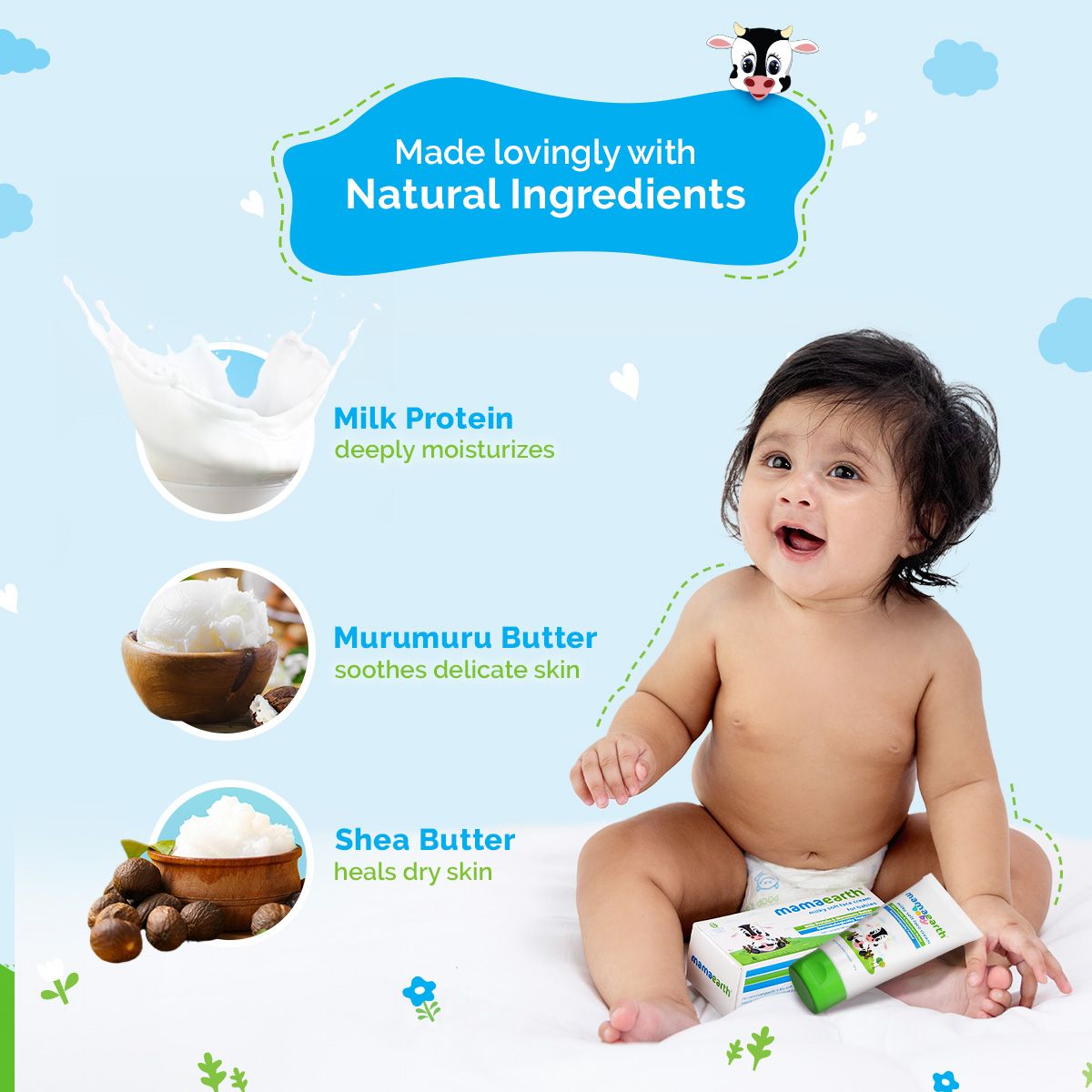 Milky Soft Face Cream With Murumuru Butter for Babies, 60g