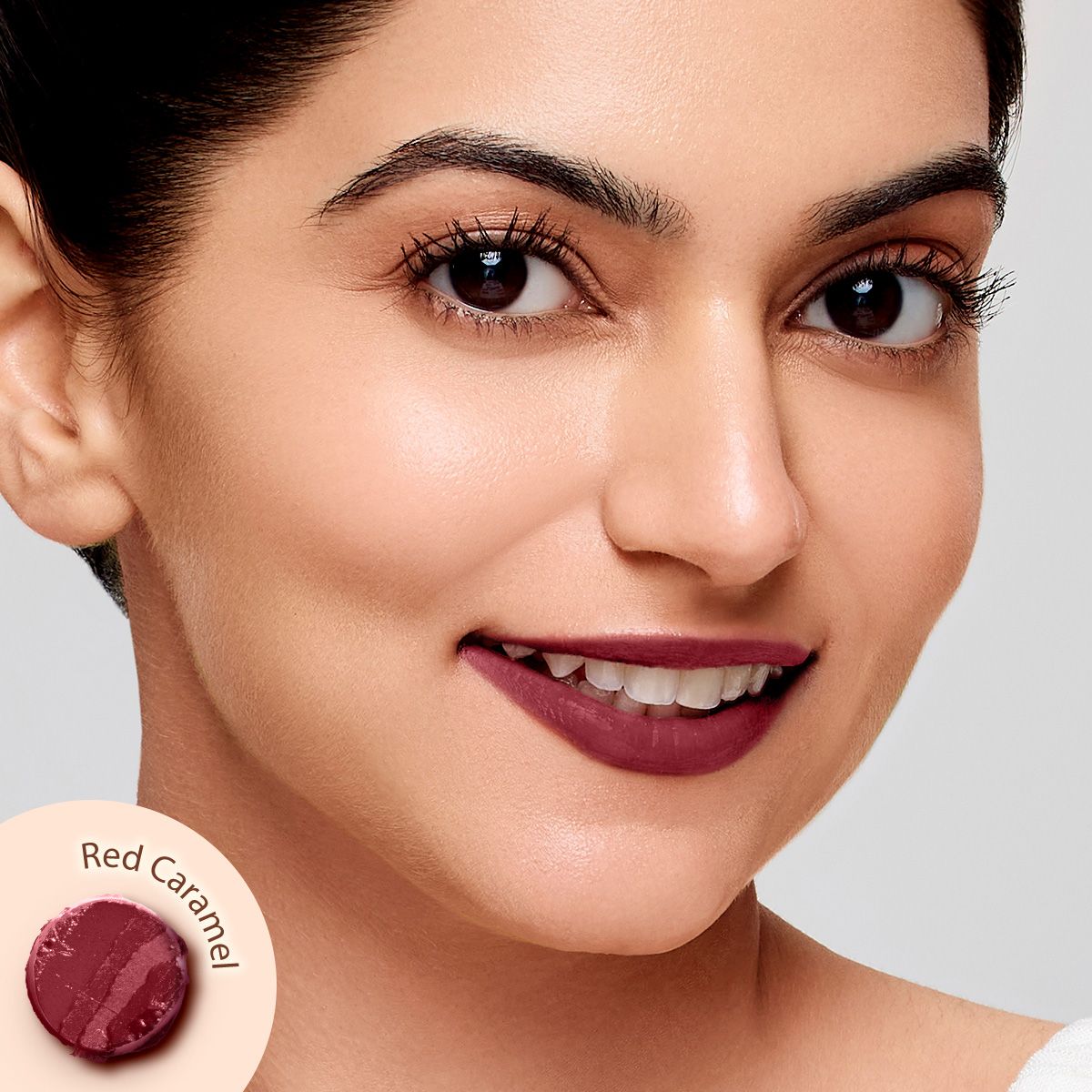 Moisture Matte LongStay Lipstick with Vitamin E & Avocado - 2g | Red Caramel